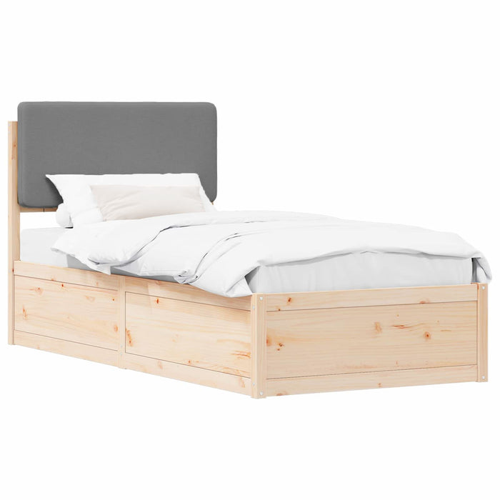 Cadru de pat cu tăblie tapițată Gri deschis 80 x 200 cm - WALTI WALTI