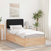 Cadru de pat cu tăblie tapițată cu headboard Negru 90 x 190 cm - WALTI WALTI
