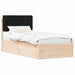 Cadru de pat cu tăblie tapițată cu headboard Negru 90 x 190 cm - WALTI WALTI
