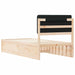 Cadru de pat cu tăblie tapițată cu headboard Negru 90 x 190 cm - WALTI WALTI
