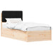 Cadru de pat cu tăblie tapițată cu headboard Negru 100 x 200 cm - WALTI WALTI
