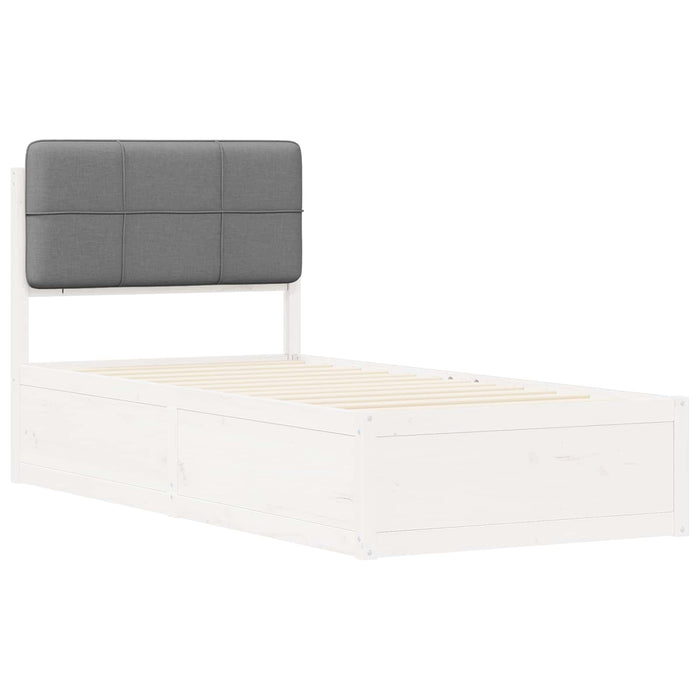 Cadru de pat cu tăblie tapițată Gri deschis 90 x 200 cm - WALTI WALTI