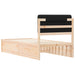 Cadru de pat cu tăblie tapițată cu headboard Negru 80 x 200 cm - WALTI WALTI