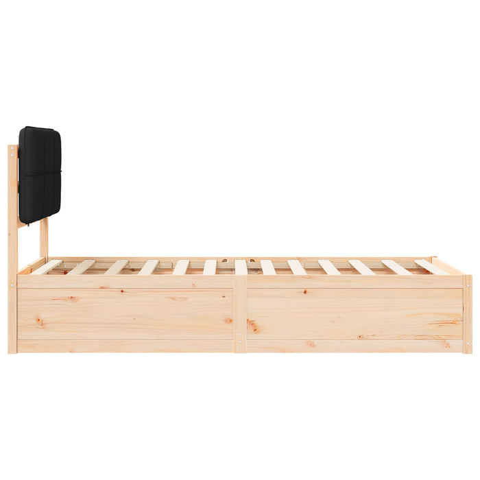 Cadru de pat cu tăblie tapițată cu headboard Negru 80 x 200 cm - WALTI WALTI