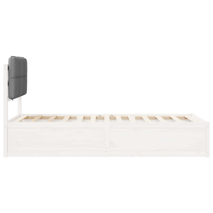 Cadru de pat cu tăblie tapițată Gri deschis 75 x 190 cm - WALTI WALTI