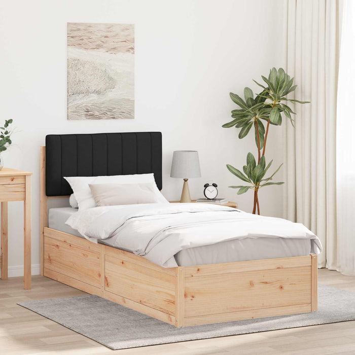 Cadru de pat cu tăblie tapițată cu headboard Negru 90 x 200 cm - WALTI WALTI