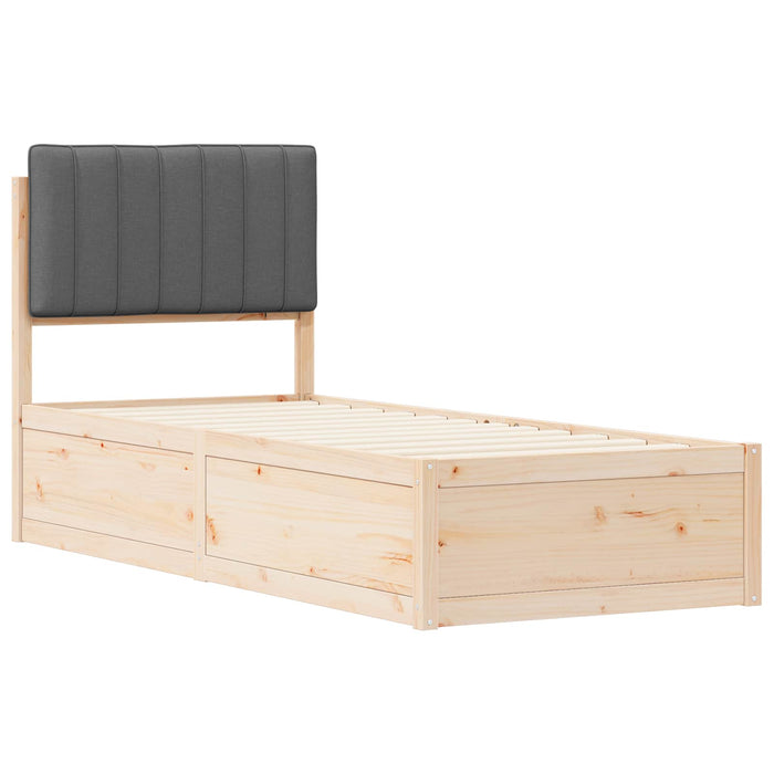 Cadru de pat cu tăblie tapițată Gri închis 80 x 200 cm - WALTI WALTI