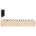 Cadru de pat cu tăblie tapițată cu headboard Negru 80 x 200 cm - WALTI WALTI