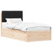 Cadru de pat cu tăblie tapițată cu headboard Negru 90 x 190 cm - WALTI WALTI