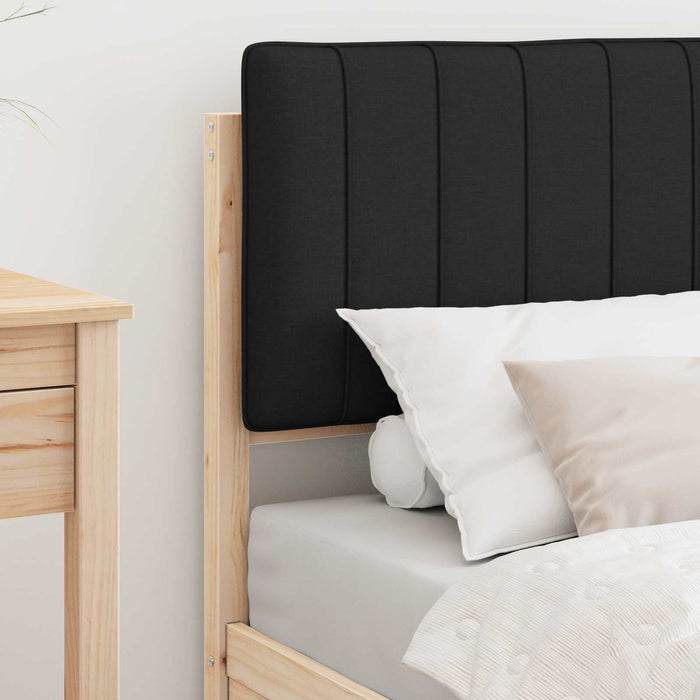 Cadru de pat cu tăblie tapițată cu headboard Negru 75 x 190 cm - WALTI WALTI