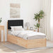 Cadru de pat cu tăblie tapițată cu headboard Negru 75 x 190 cm - WALTI WALTI