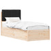Cadru de pat cu tăblie tapițată cu headboard Negru 75 x 190 cm - WALTI WALTI