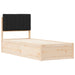 Cadru de pat cu tăblie tapițată cu headboard Negru 75 x 190 cm - WALTI WALTI