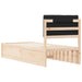 Cadru de pat cu tăblie tapițată cu headboard Negru 75 x 190 cm - WALTI WALTI