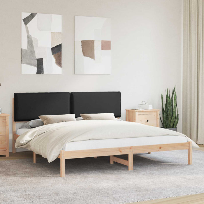 Cadru de pat cu tăblie tapițată cu headboard Negru 180 x 200 cm - WALTI WALTI