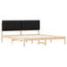 Cadru de pat cu tăblie tapițată cu headboard Negru 180 x 200 cm - WALTI WALTI