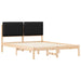 Cadru de pat cu tăblie tapițată cu headboard Negru 150 x 200 cm - WALTI WALTI