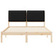 Cadru de pat cu tăblie tapițată cu headboard Negru 150 x 200 cm - WALTI WALTI