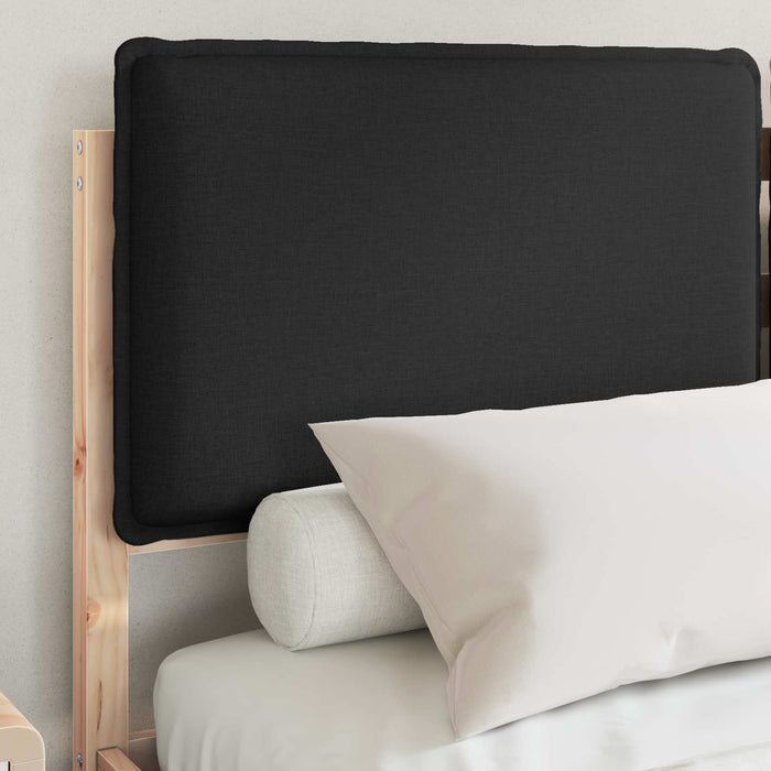 Cadru de pat cu tăblie tapițată cu headboard Negru 140 x 190 cm - WALTI WALTI