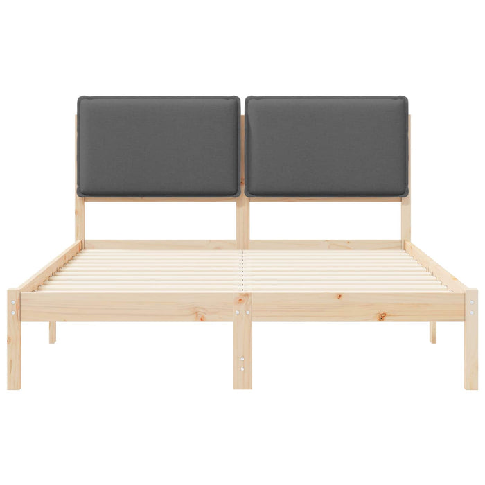 Cadru de pat cu tăblie tapițată Gri închis 135 x 190 cm - WALTI WALTI