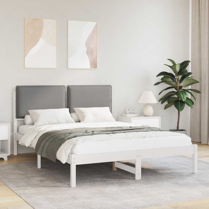 Cadru de pat cu tăblie tapițată Gri deschis 135 x 190 cm - WALTI WALTI