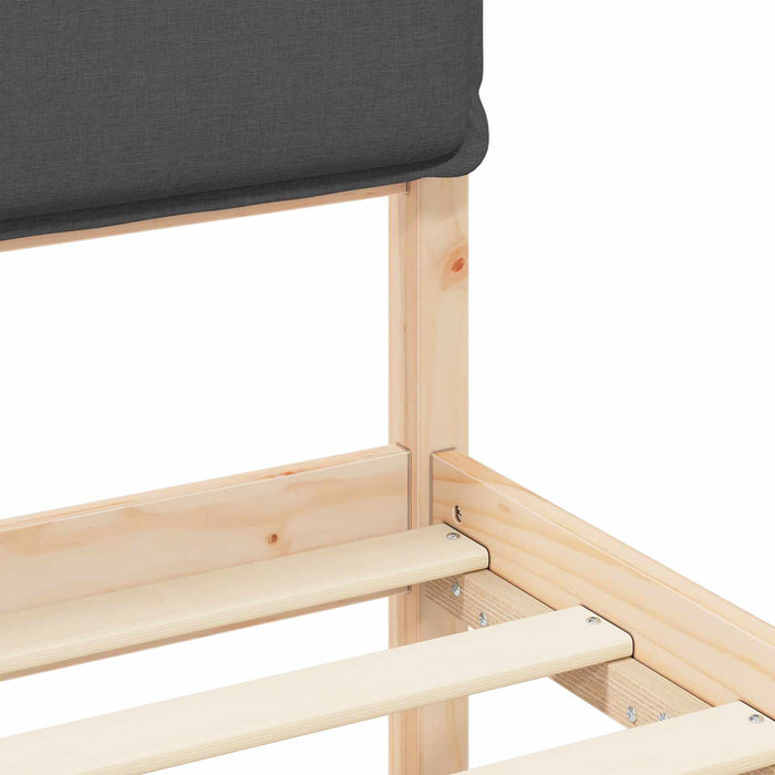 Cadru de pat cu tăblie tapițată Gri închis 100 x 200 cm - WALTI WALTI