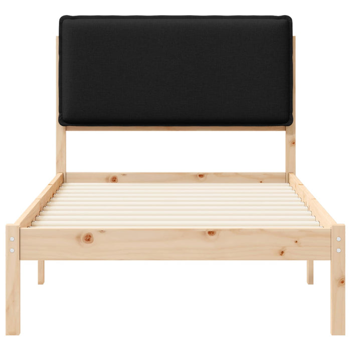 Cadru de pat cu tăblie tapițată cu headboard Negru 100 x 200 cm - WALTI WALTI