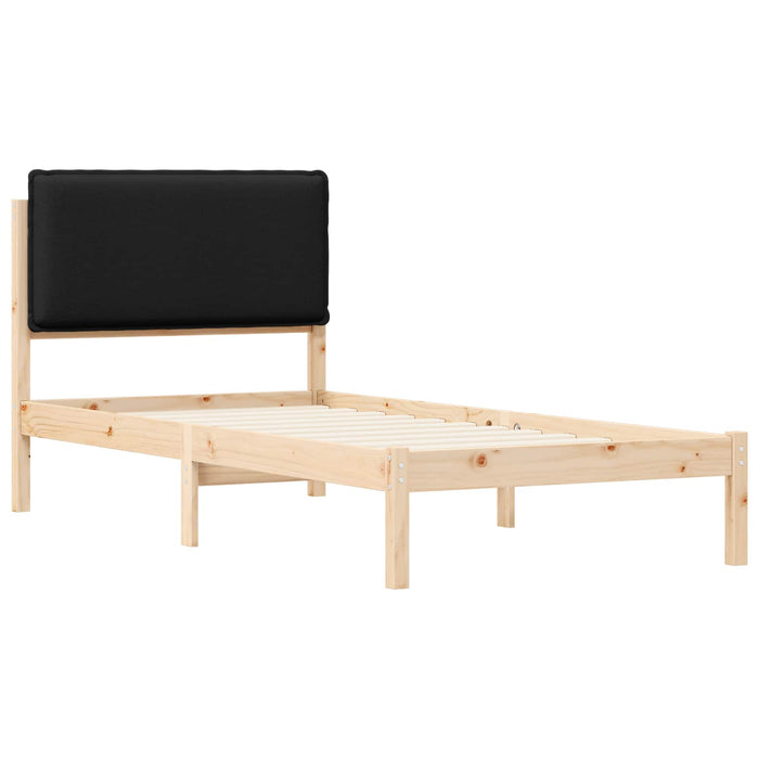 Cadru de pat cu tăblie tapițată cu headboard Negru 80 x 200 cm - WALTI WALTI