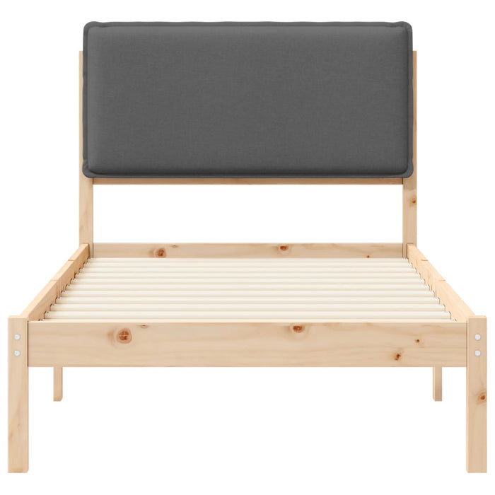 Cadru de pat cu tăblie tapițată Gri închis 90 x 190 cm - WALTI WALTI
