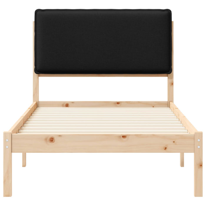 Cadru de pat cu tăblie tapițată cu headboard Negru 90 x 190 cm - WALTI WALTI