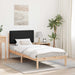 Cadru de pat cu tăblie tapițată cu headboard Negru 75 x 190 cm - WALTI WALTI