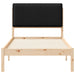 Cadru de pat cu tăblie tapițată cu headboard Negru 75 x 190 cm - WALTI WALTI