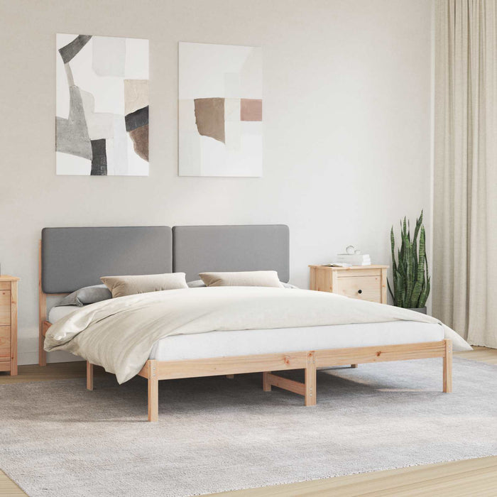 Cadru de pat cu tăblie tapițată Gri deschis 180 x 200 cm - WALTI WALTI