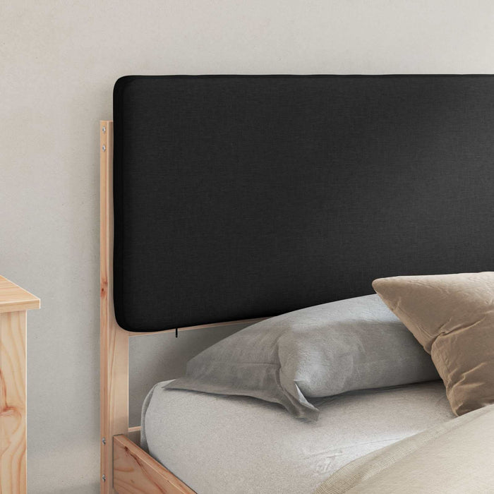 Cadru de pat cu tăblie tapițată cu headboard Negru 180 x 200 cm - WALTI WALTI