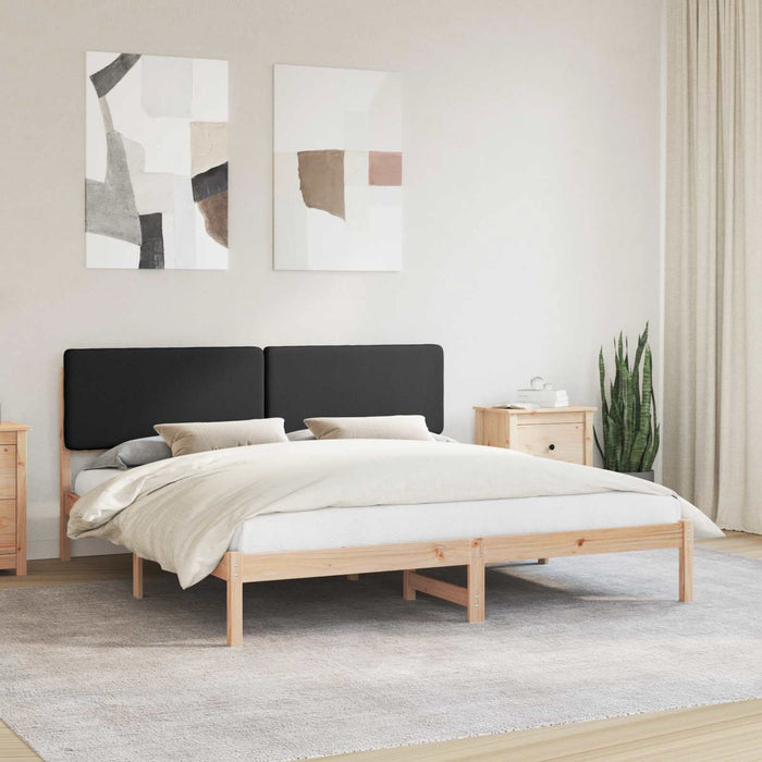 Cadru de pat cu tăblie tapițată cu headboard Negru 180 x 200 cm - WALTI WALTI