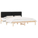 Cadru de pat cu tăblie tapițată cu headboard Negru 180 x 200 cm - WALTI WALTI