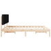 Cadru de pat cu tăblie tapițată cu headboard Negru 180 x 200 cm - WALTI WALTI