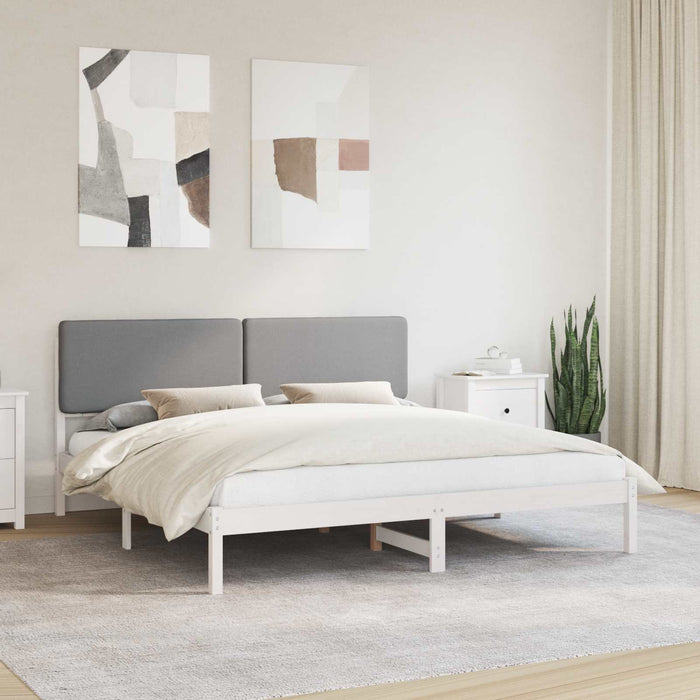 Cadru de pat cu tăblie tapițată Gri deschis 180 x 200 cm - WALTI WALTI