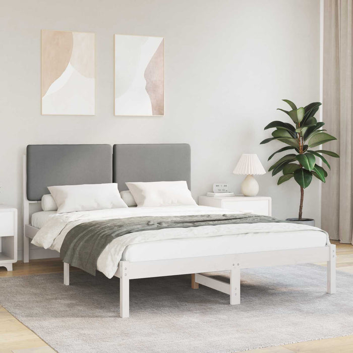 Cadru de pat cu tăblie tapițată Gri deschis 160 x 200 cm - WALTI WALTI