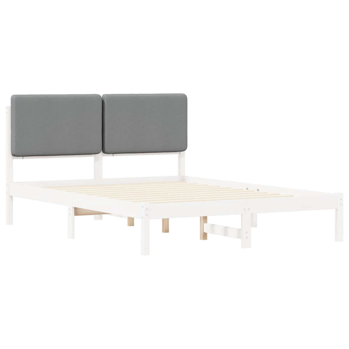 Cadru de pat cu tăblie tapițată Gri deschis 150 x 200 cm - WALTI WALTI