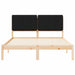Cadru de pat cu tăblie tapițată cu headboard Negru 140 x 200 cm - WALTI WALTI