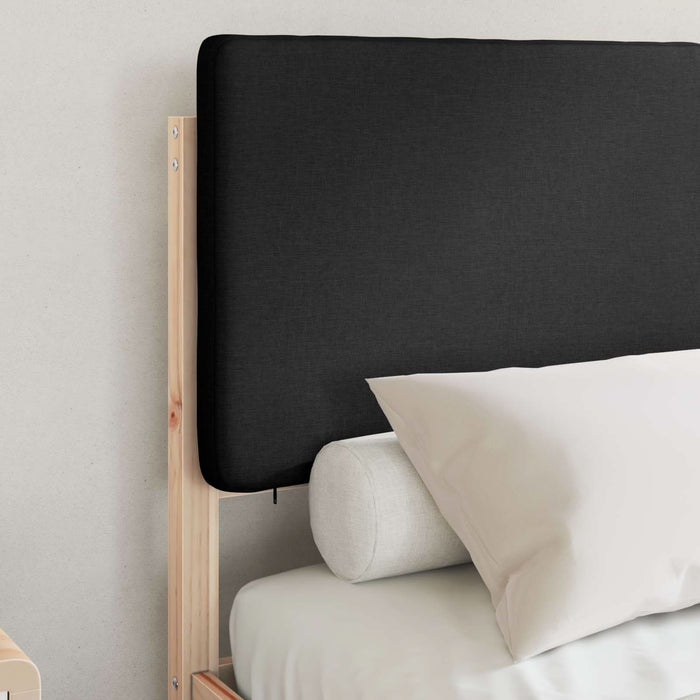 Cadru de pat cu tăblie tapițată cu headboard Negru 120 x 200 cm - WALTI WALTI