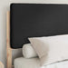 Cadru de pat cu tăblie tapițată cu headboard Negru 140 x 190 cm - WALTI WALTI