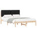 Cadru de pat cu tăblie tapițată cu headboard Negru 140 x 190 cm - WALTI WALTI
