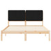 Cadru de pat cu tăblie tapițată cu headboard Negru 140 x 190 cm - WALTI WALTI