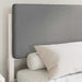 Cadru de pat cu tăblie tapițată Gri deschis 140 x 190 cm - WALTI WALTI