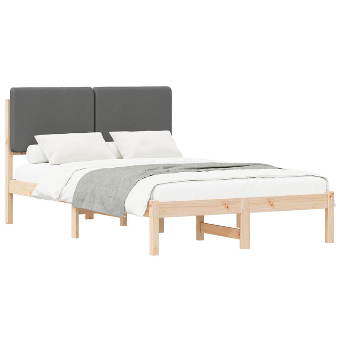 Cadru de pat cu tăblie tapițată Gri închis 135 x 190 cm - WALTI WALTI