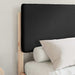 Cadru de pat cu tăblie tapițată cu headboard Negru 135 x 190 cm - WALTI WALTI