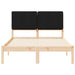 Cadru de pat cu tăblie tapițată cu headboard Negru 135 x 190 cm - WALTI WALTI