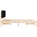 Cadru de pat cu tăblie tapițată cu headboard Negru 135 x 190 cm - WALTI WALTI